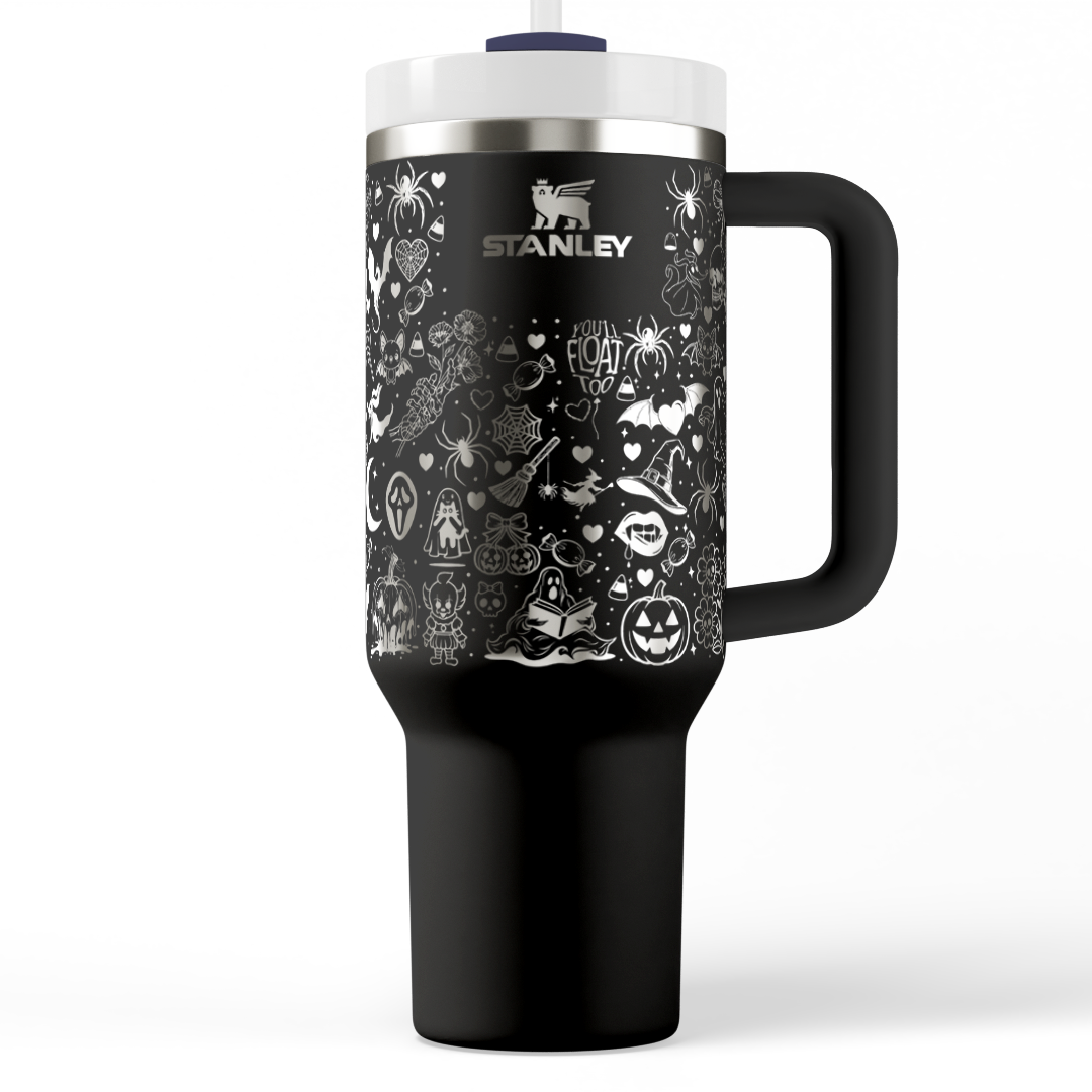 Kawaii Halloween Laser Engraved Stanley Tumbler