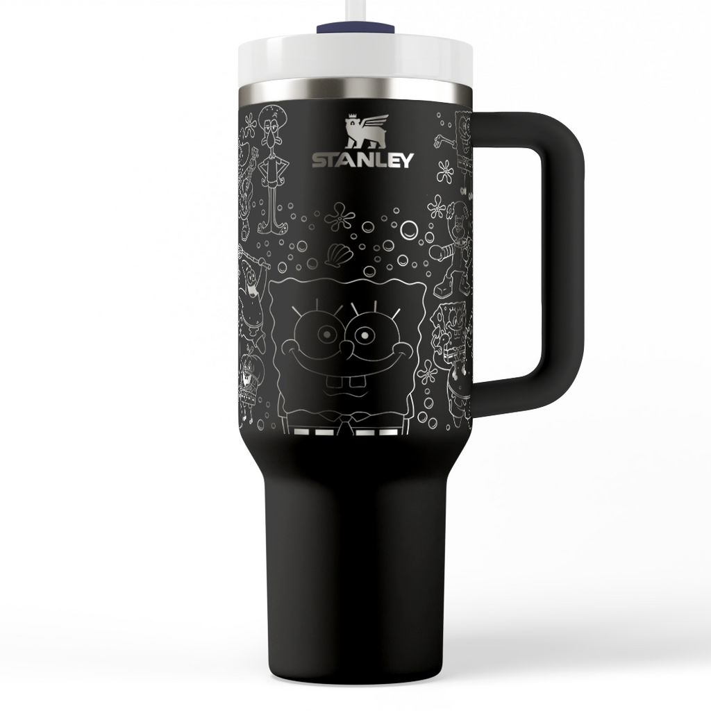Sponge Man Stanley Engraved Tumbler