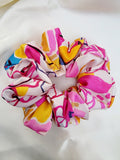 Retro Pink Oversized Silk Scrunchie
