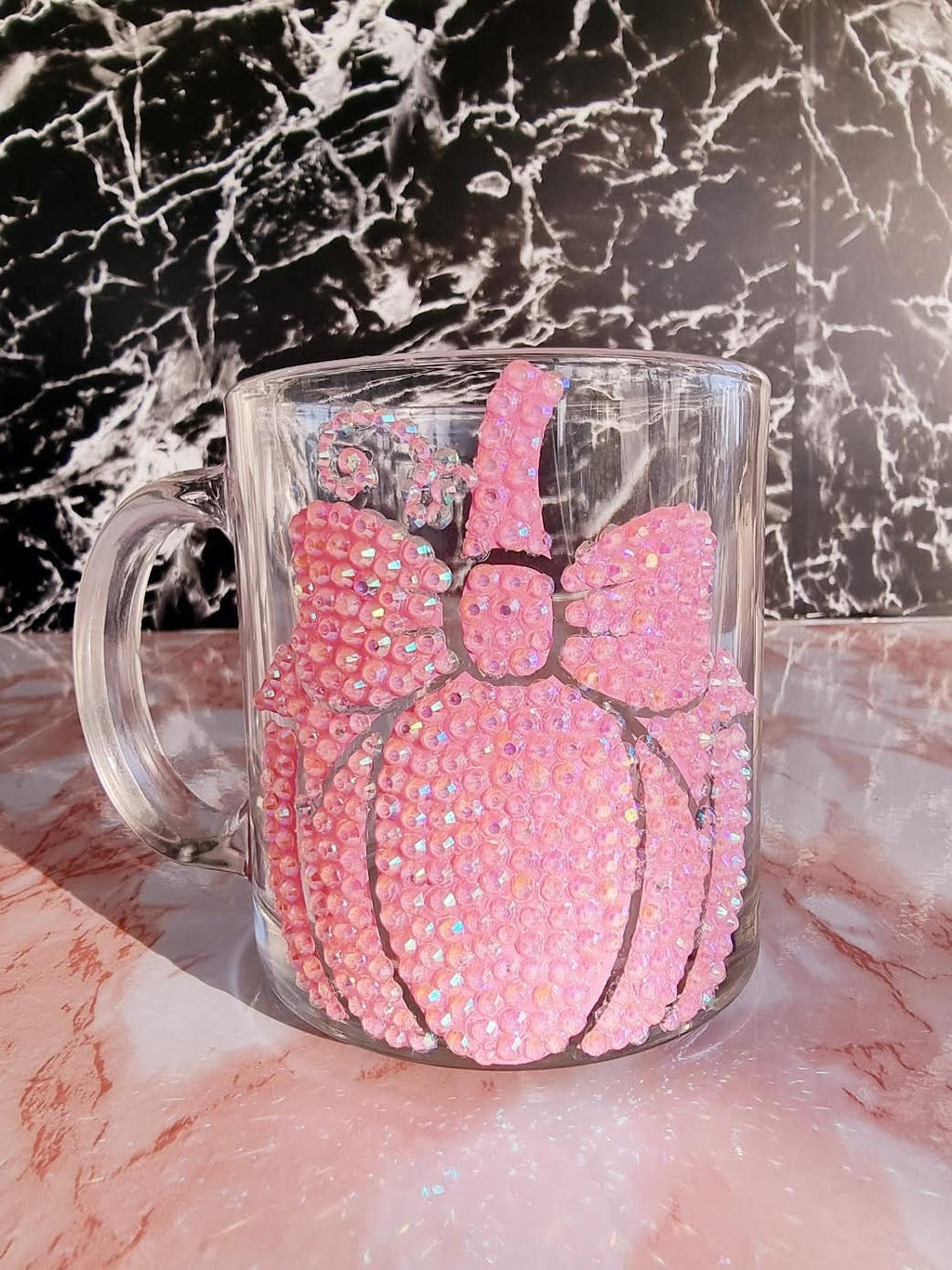 Pumpkin Rhinestone Mug