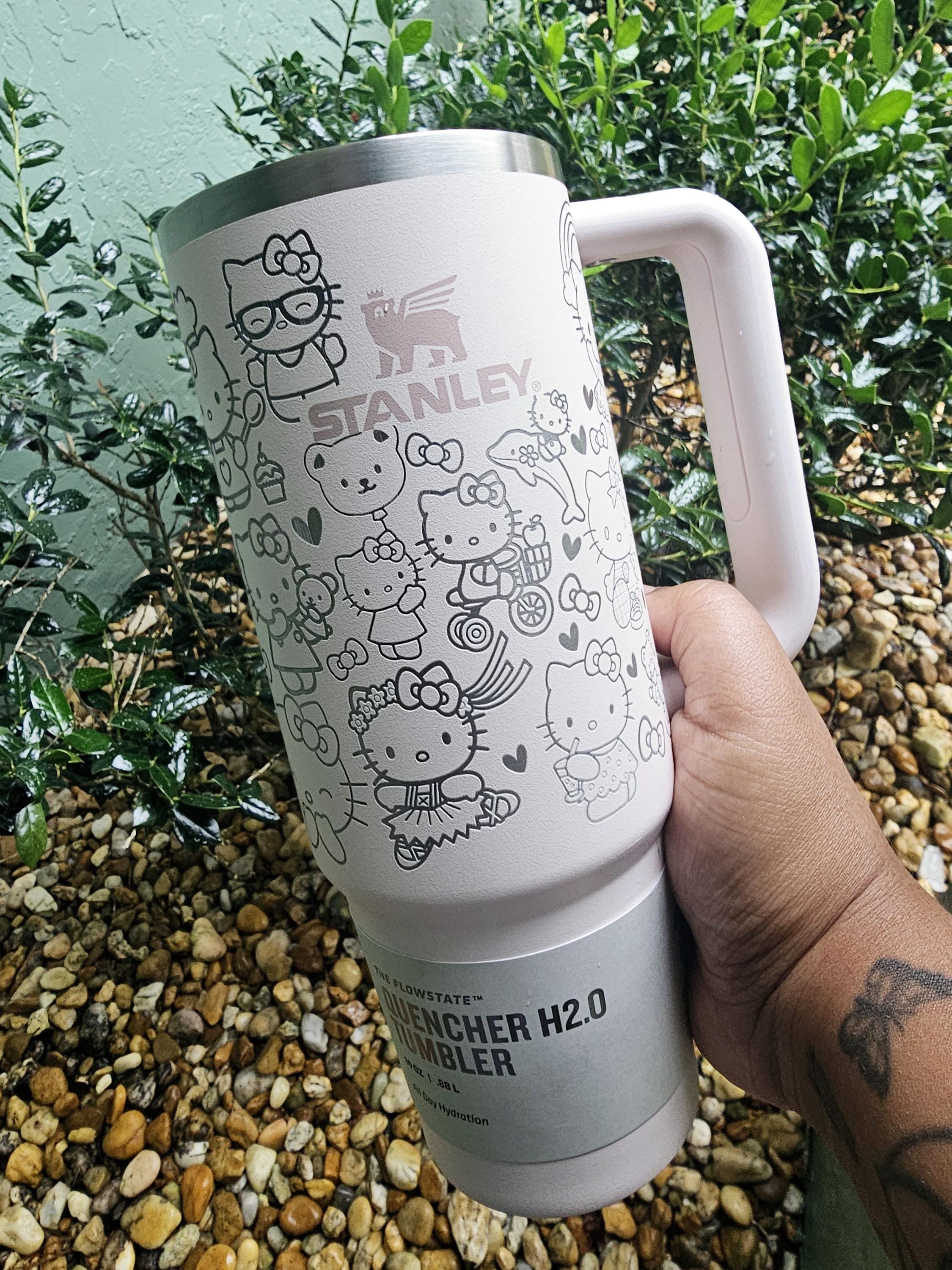 Kitty Laser Engraved Stanley Tumbler