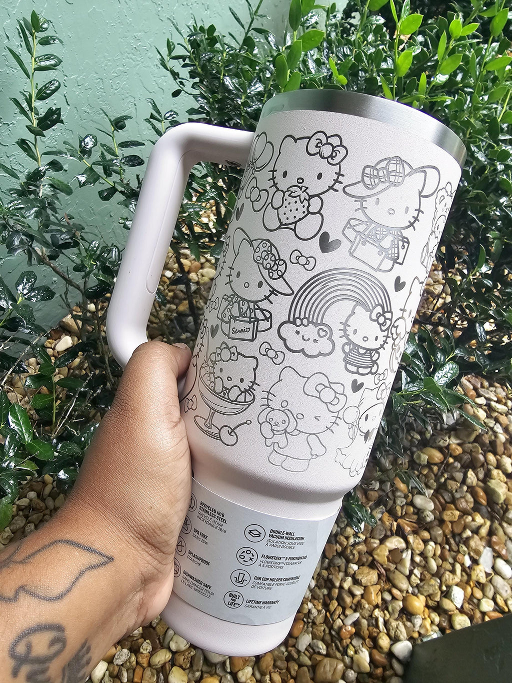 Kitty Laser Engraved Stanley Tumbler