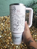 Kitty Laser Engraved Stanley Tumbler