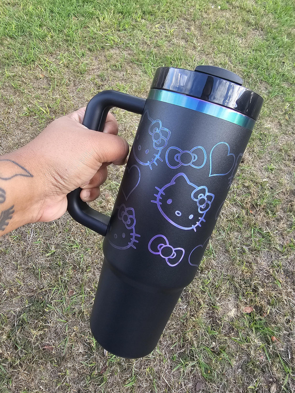 Kitty Laser Engraved Stanley Tumbler