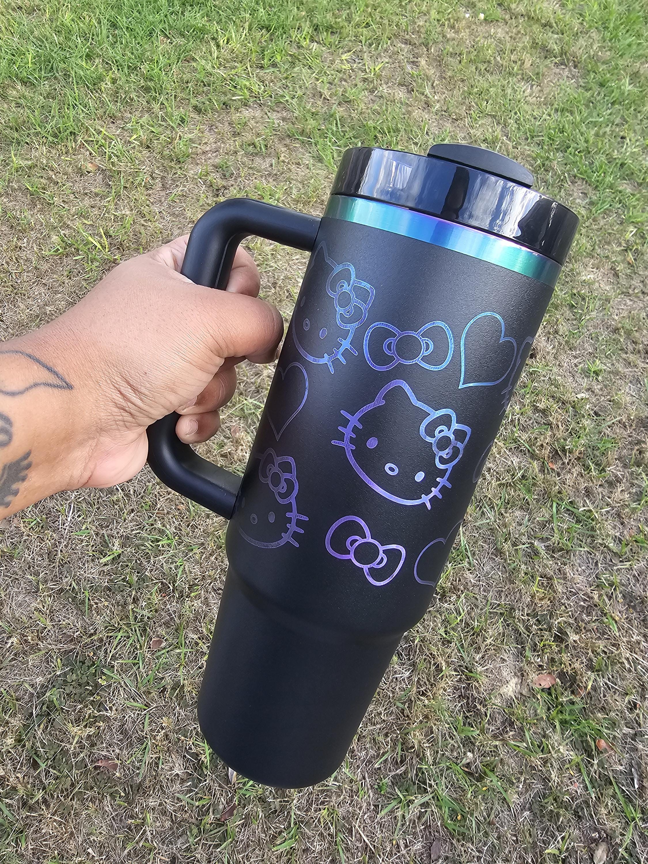 Kitty Laser Engraved Stanley Tumbler