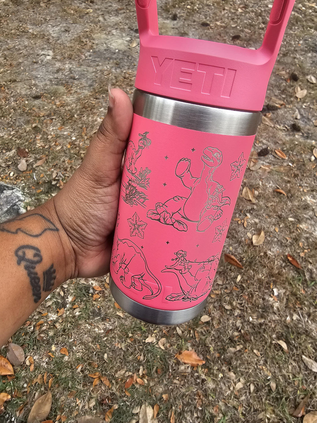 Dinosaur Children Laser Engraved Tumbler