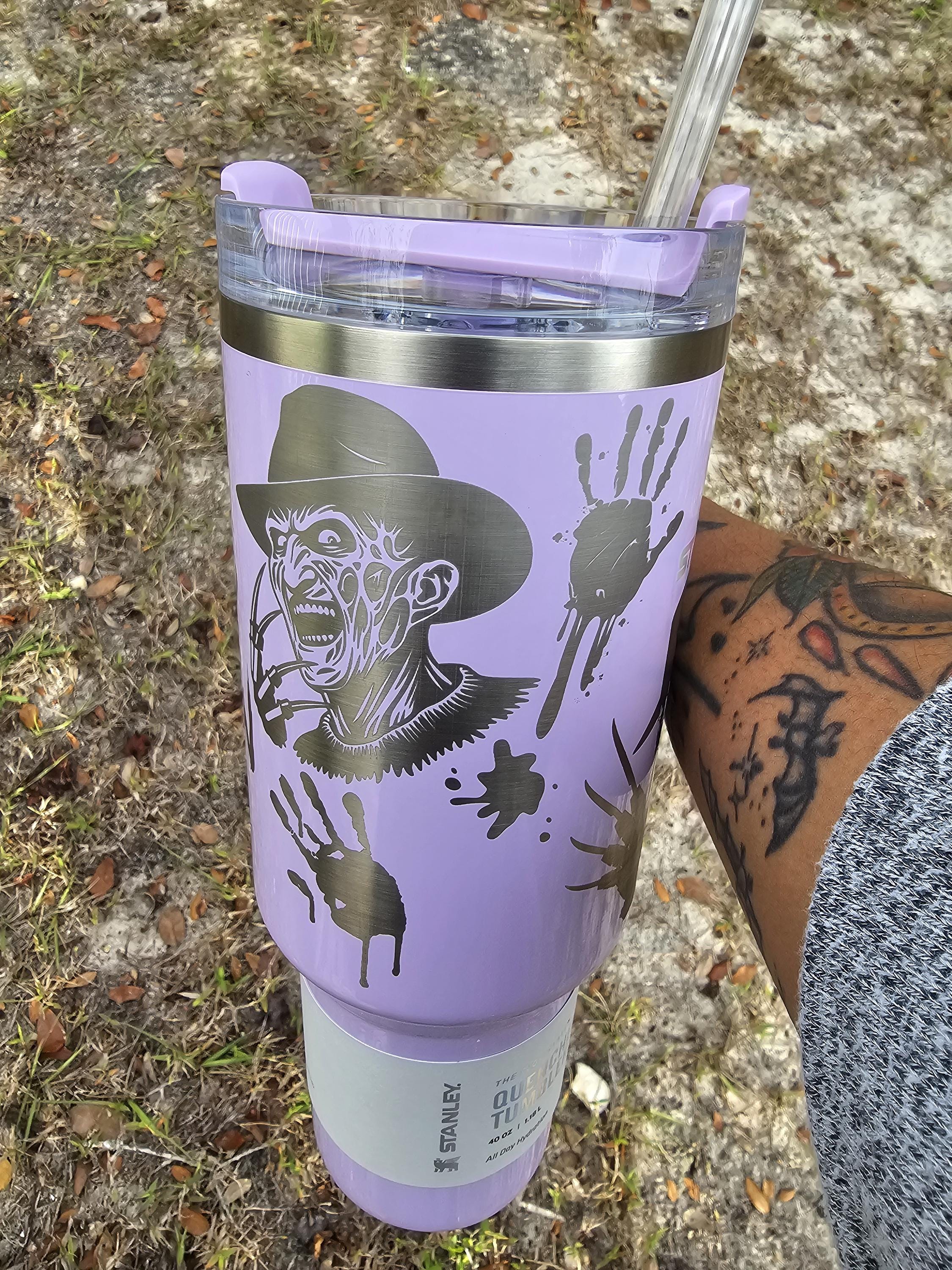 Horror Laser Engraved Stanley Tumbler