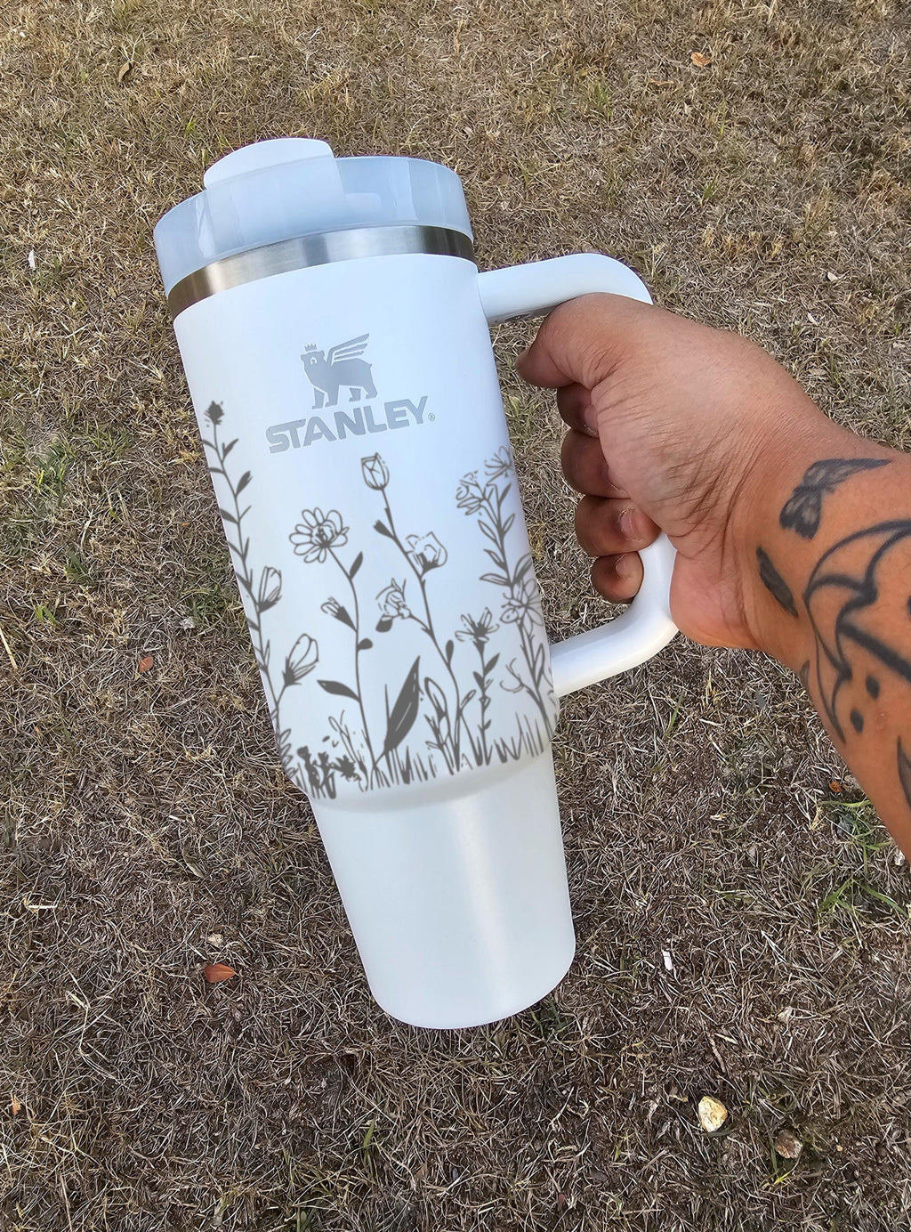 Wildflower Laser Engraved Stanley Tumbler