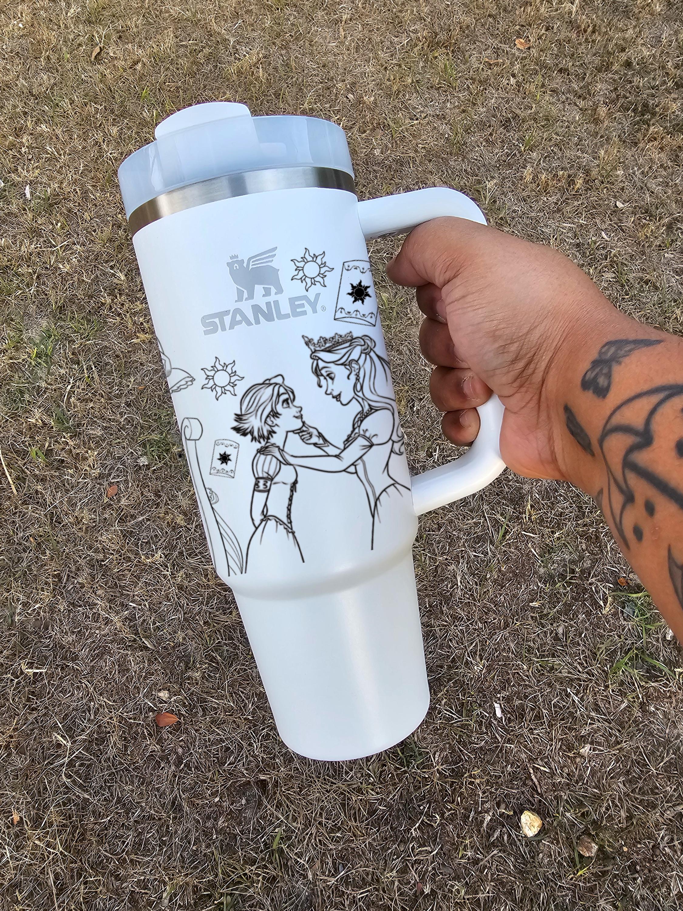 Long Haired Princess Laser Engraved Stanley Tumbler