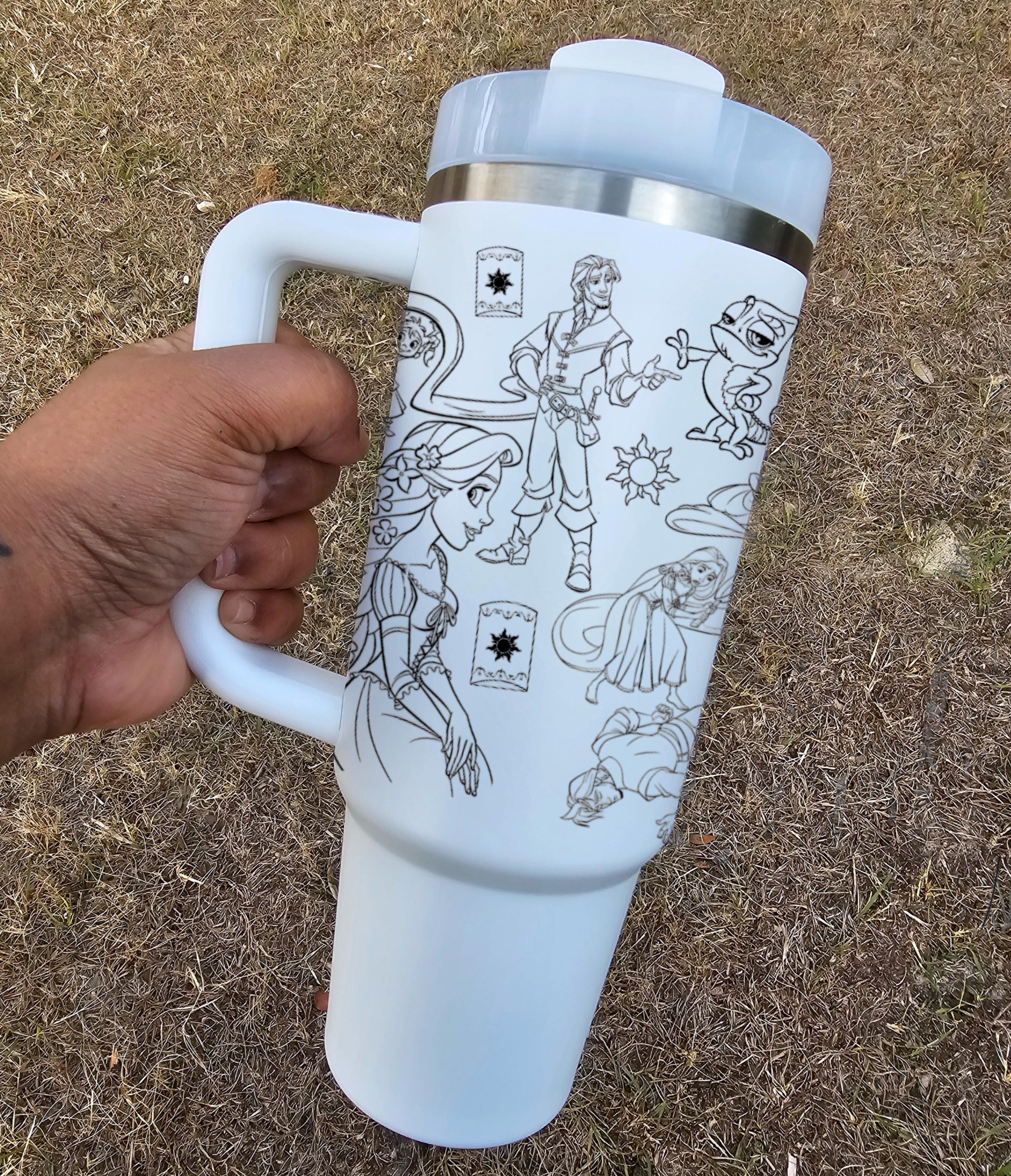 Long Haired Princess Laser Engraved Stanley Tumbler