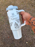 Butterfly Laser Engraved Stanley Tumbler