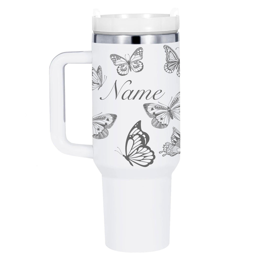 Butterfly Laser Engraved Unbranded Tumbler