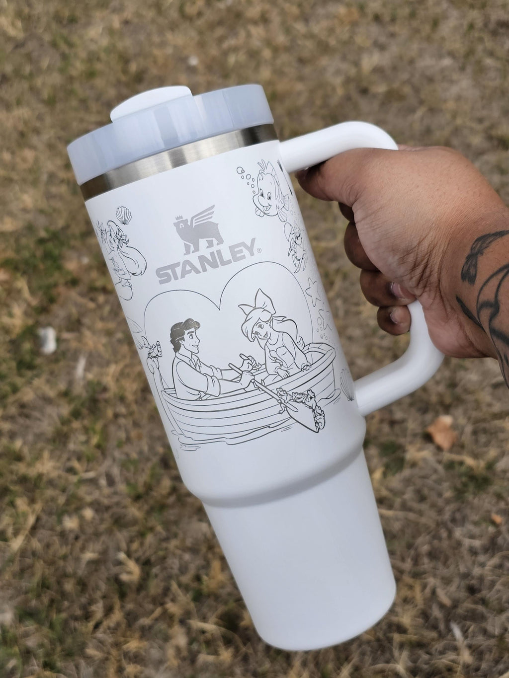 Mermaid Princess Laser Engraved Stanley Tumbler