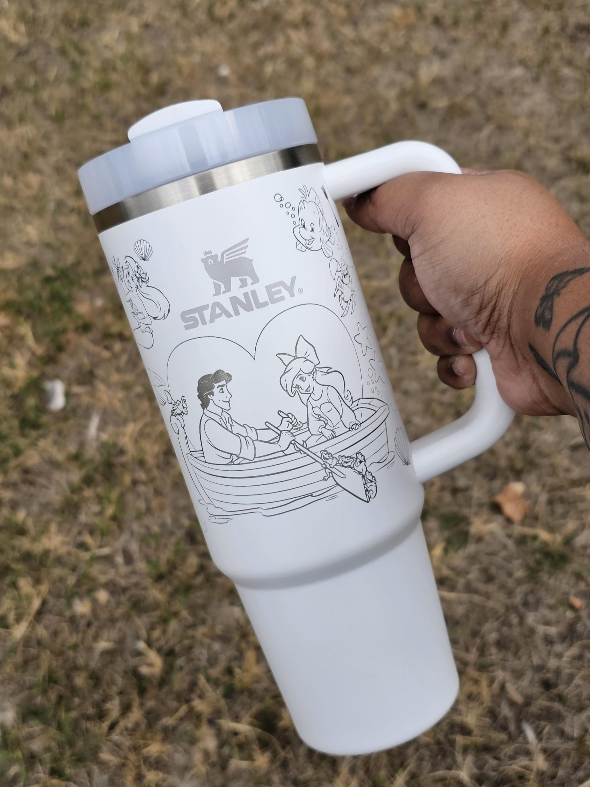 Mermaid Princess Laser Engraved Stanley Tumbler
