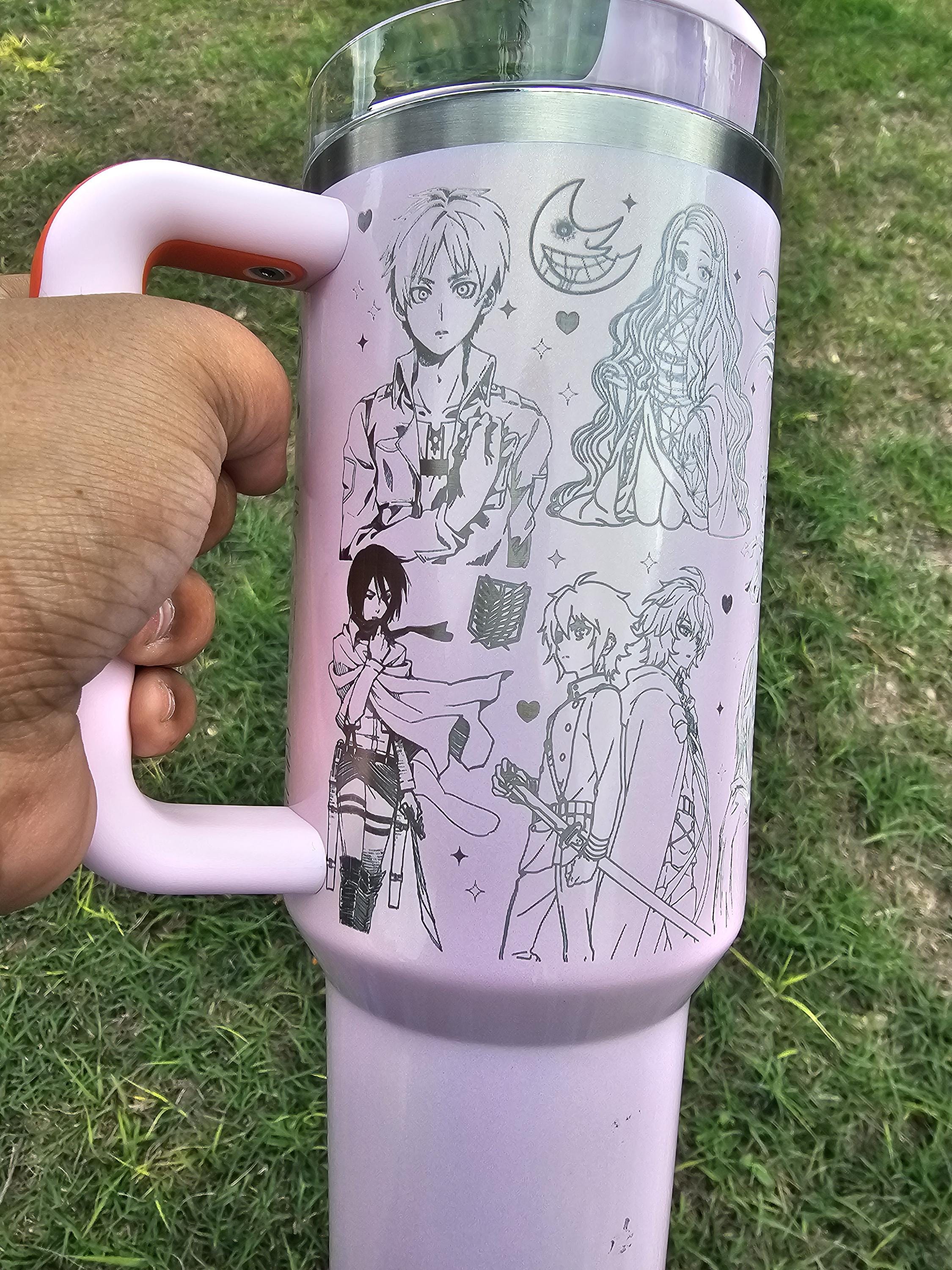 Anime Laser Engraved Stanley Tumbler