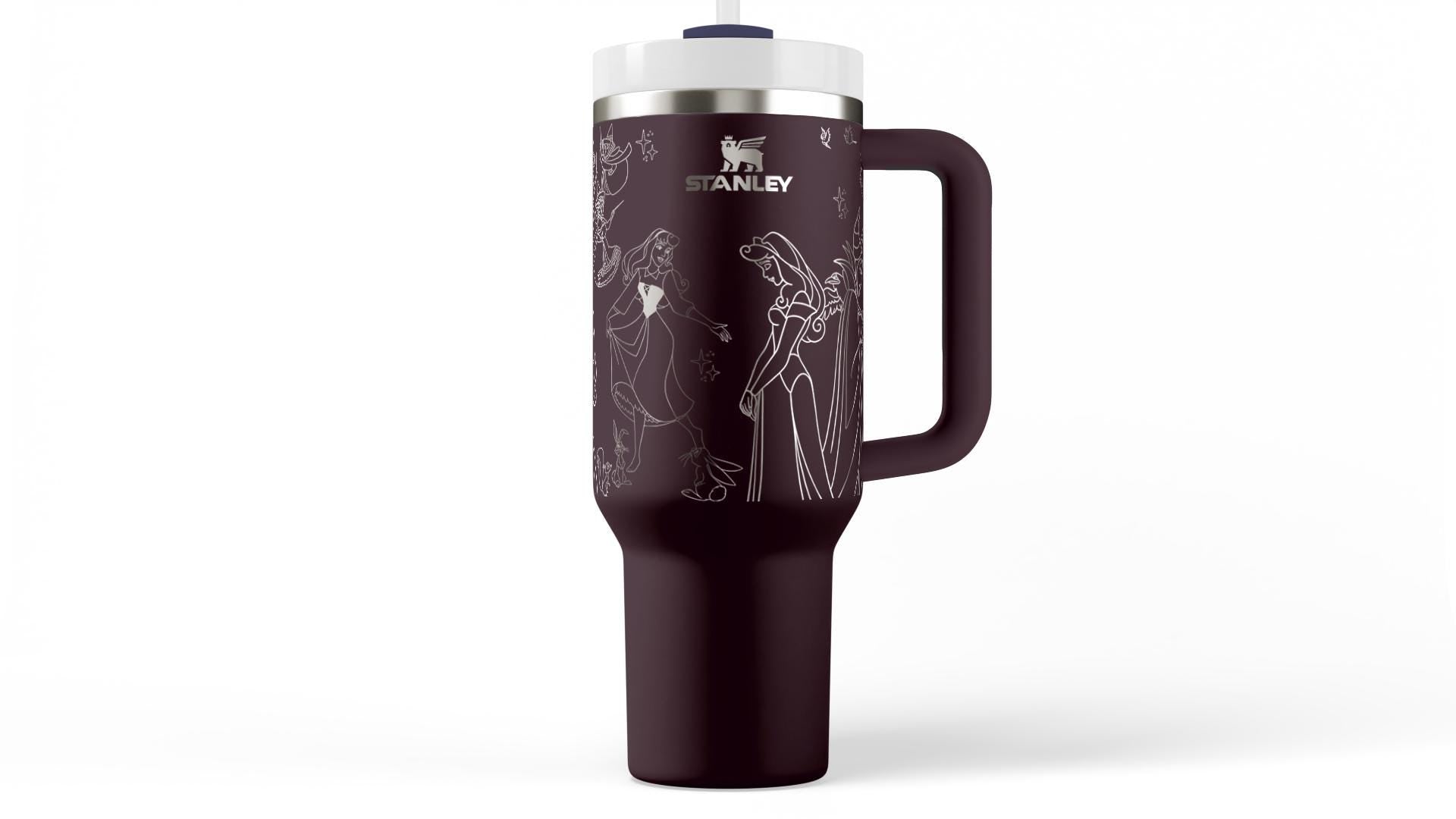 An Asleep Beauty Princess Stanley Engraved Tumbler