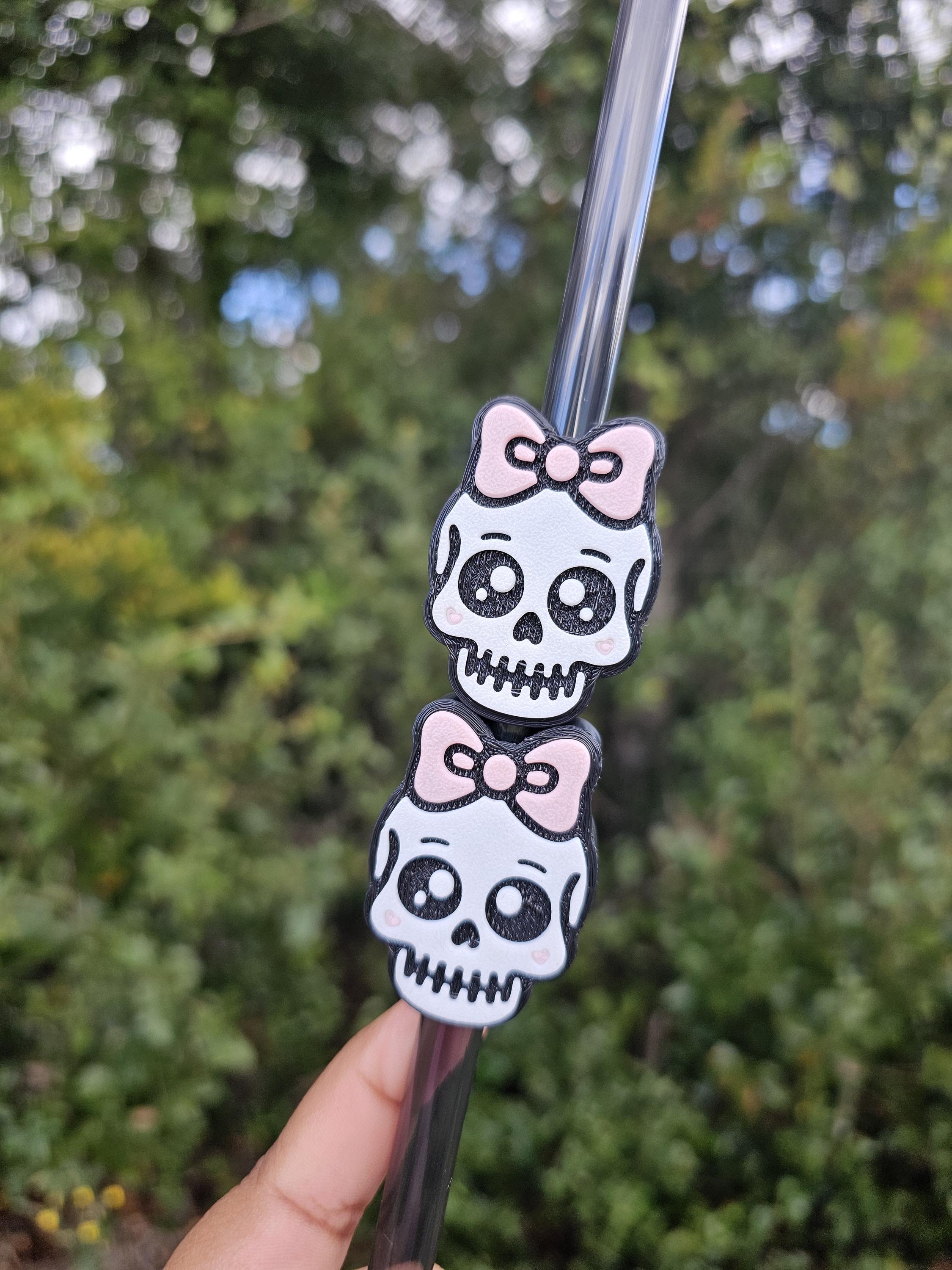 Skeleton Bow Stanley Tumbler Straw Topper