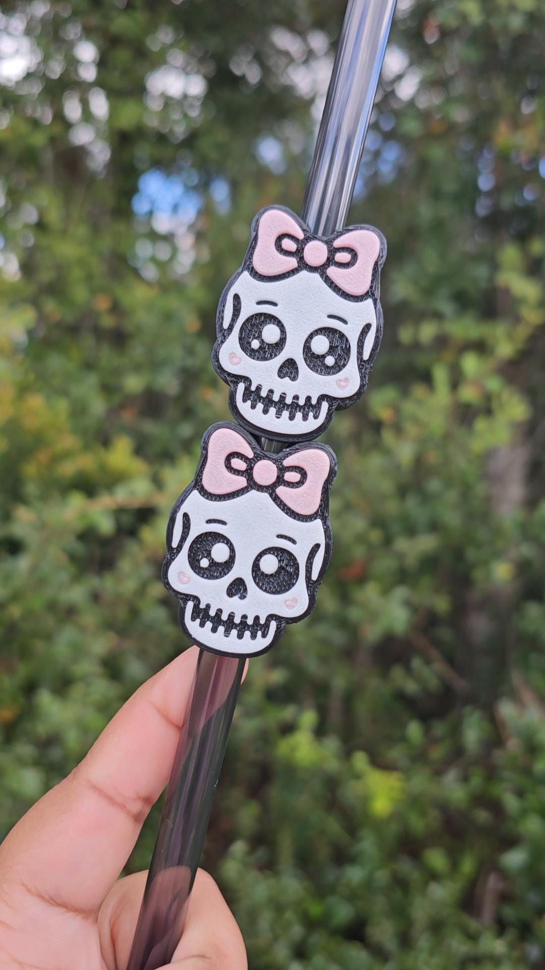 Skeleton Bow Stanley Tumbler Straw Topper