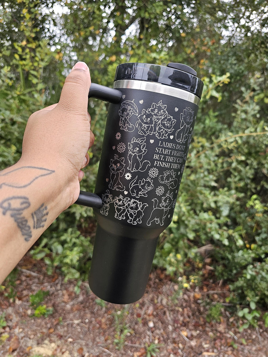 Kitty Laser Engraved Stanley Tumbler