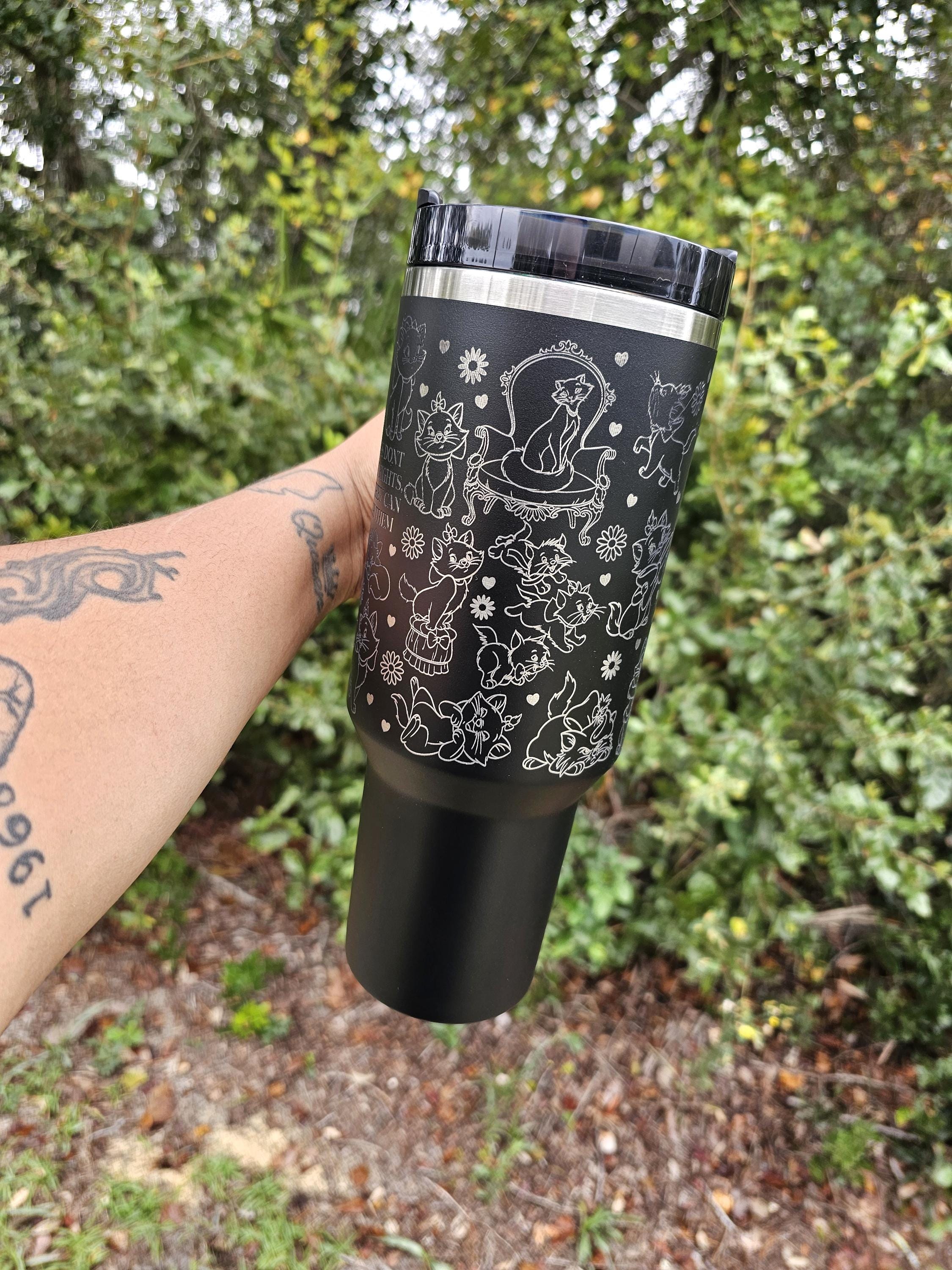 Kitty Laser Engraved Stanley Tumbler