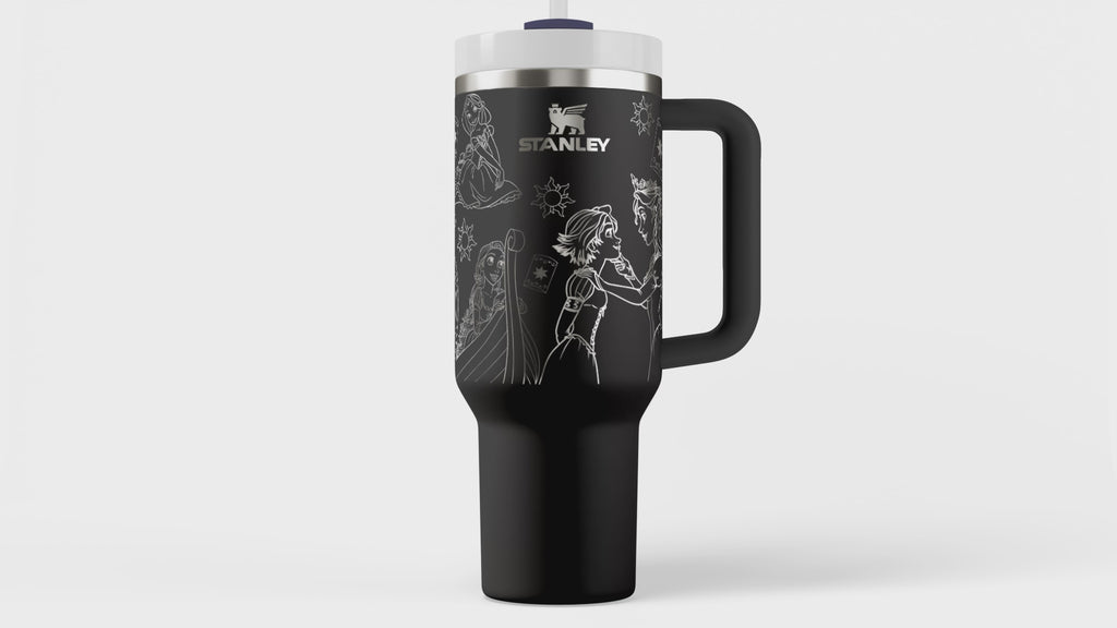 Long Haired Princess Laser Engraved Stanley Tumbler