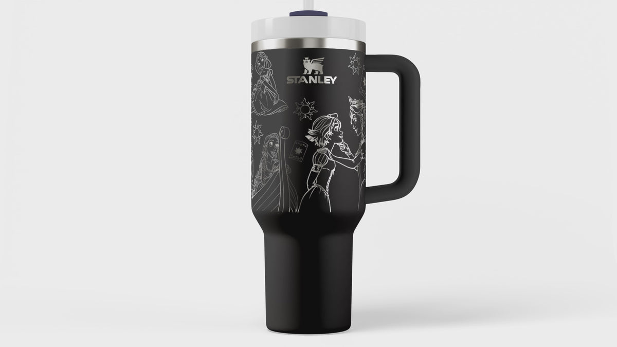 Long Haired Princess Laser Engraved Stanley Tumbler