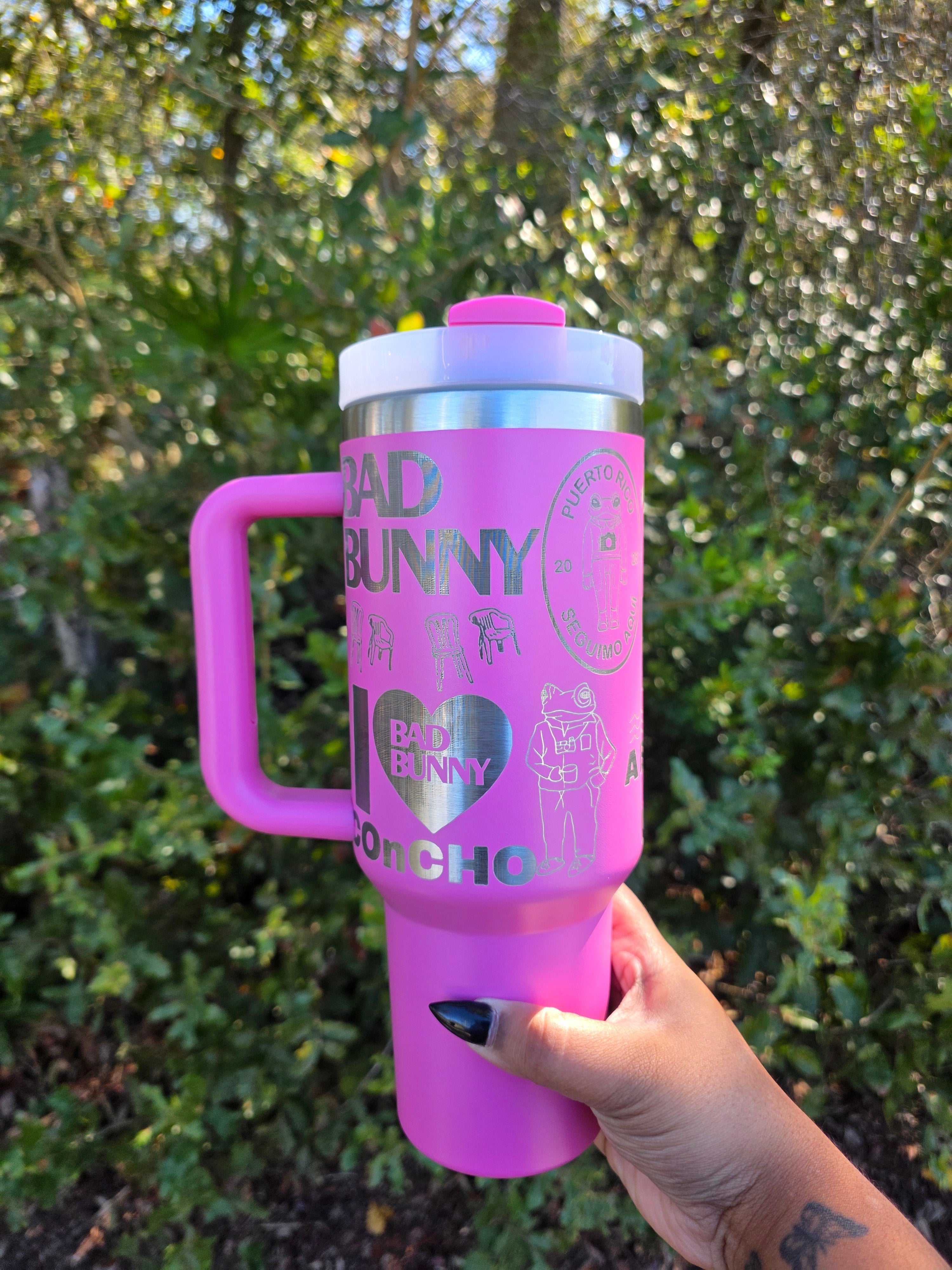 Bunny Laser Engraved Stanley Tumbler