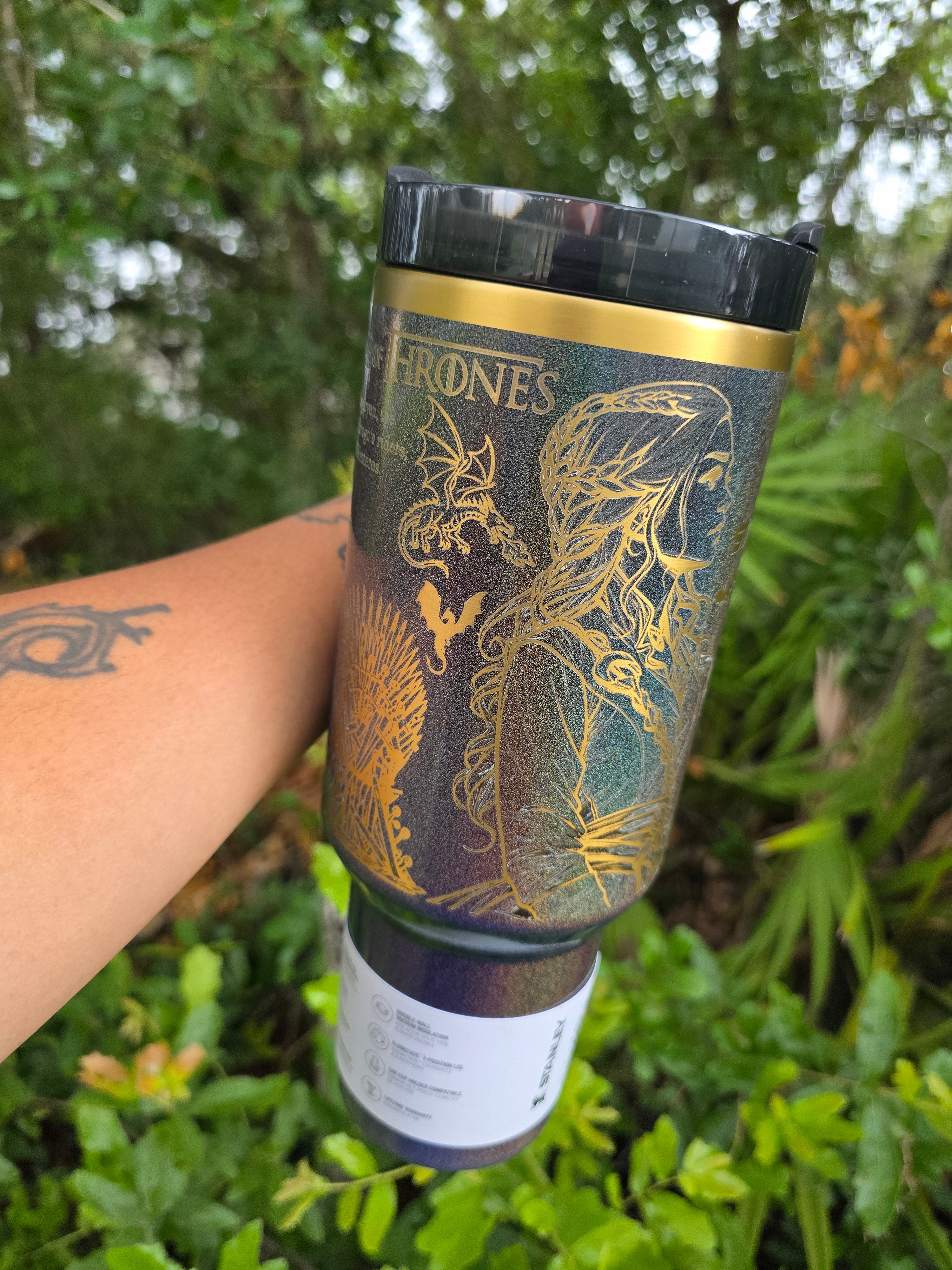 Thrones Laser Engraved Stanley Tumbler