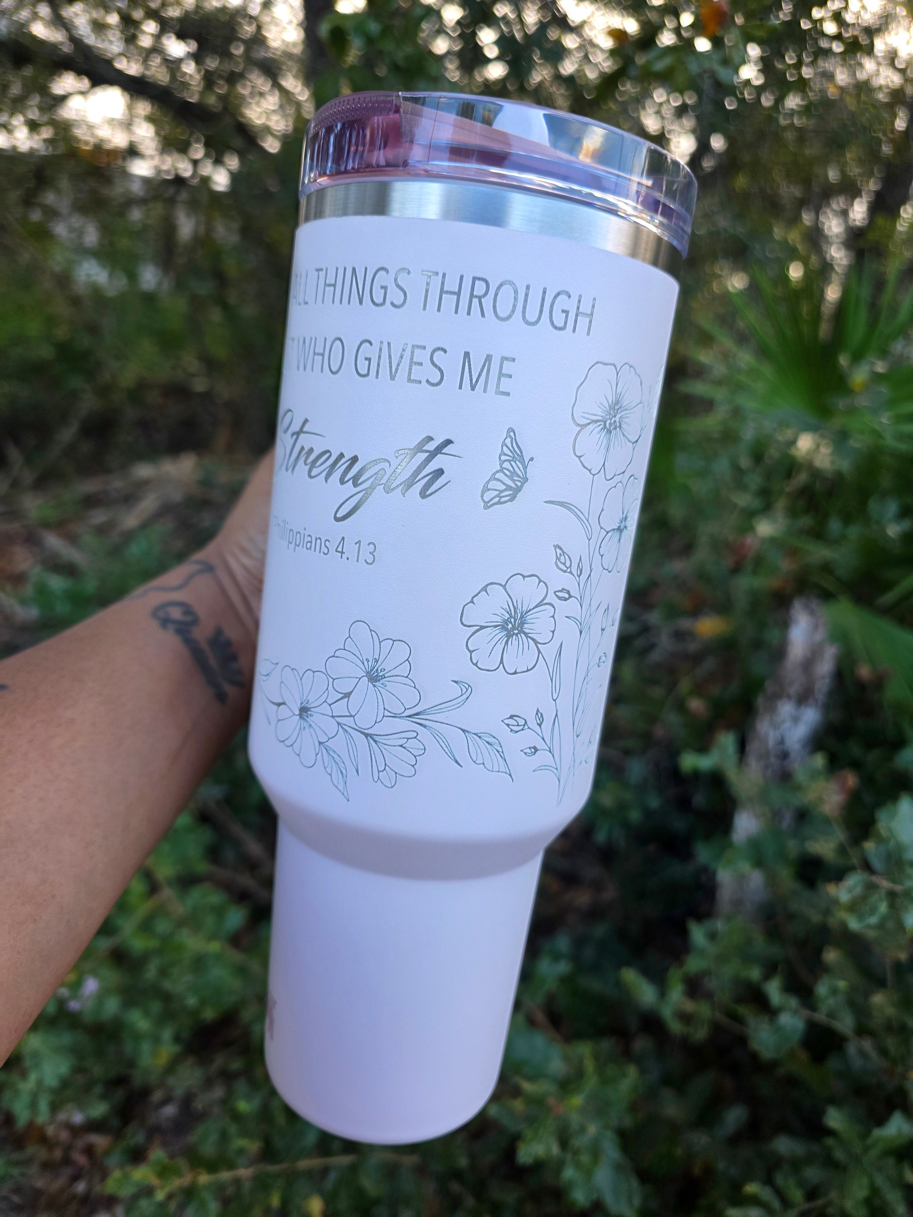 Bible Verse Stanley Engraved Tumbler