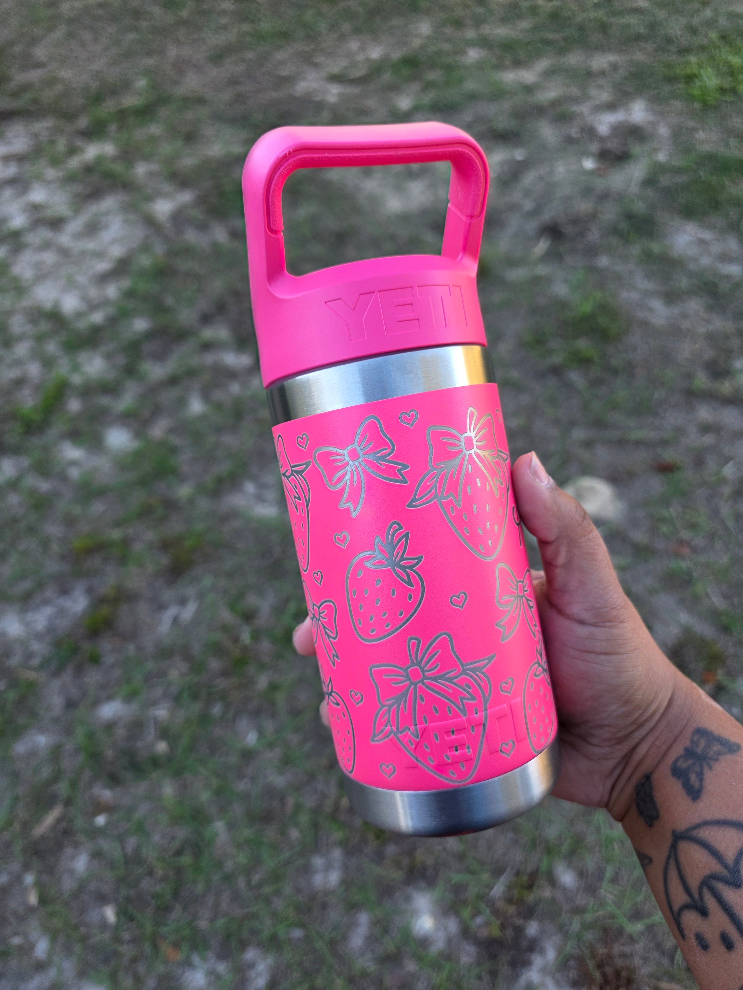 Strawberry Children Laser Engraved Tumbler