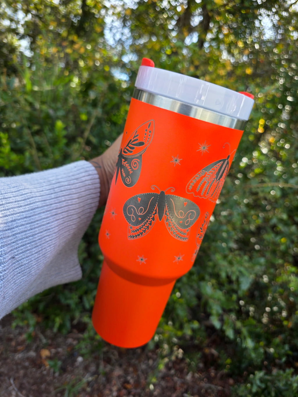 Moths & Butterflies Stanley Engraved Tumbler