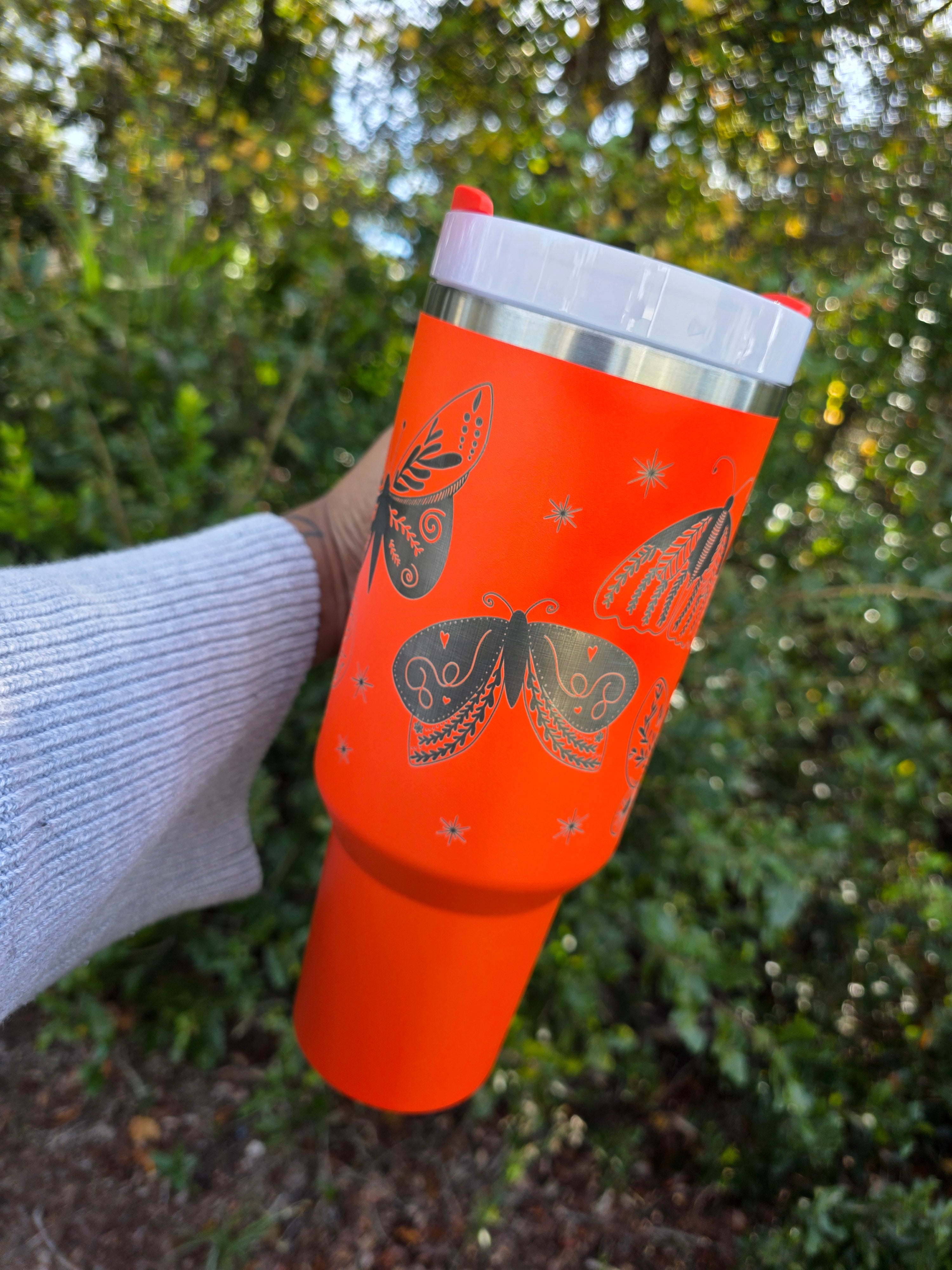 Moths & Butterflies Stanley Engraved Tumbler