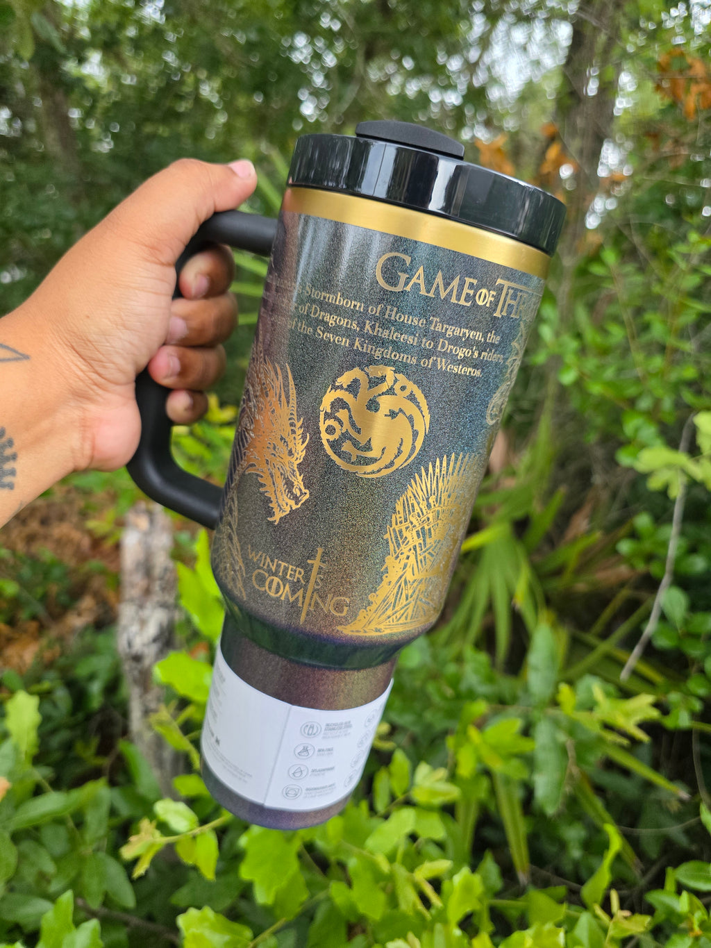 Thrones Laser Engraved Stanley Tumbler