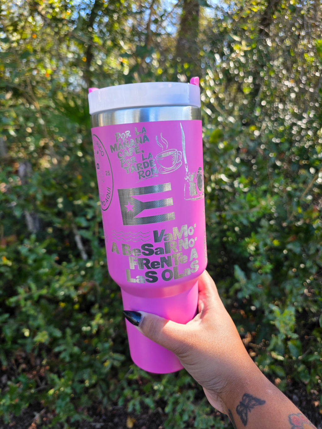 Bunny Laser Engraved Stanley Tumbler