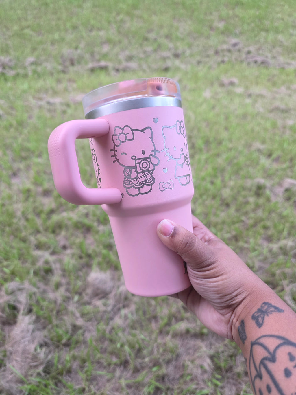 Kitty Children/Adult Laser Engraved Stanley Tumbler