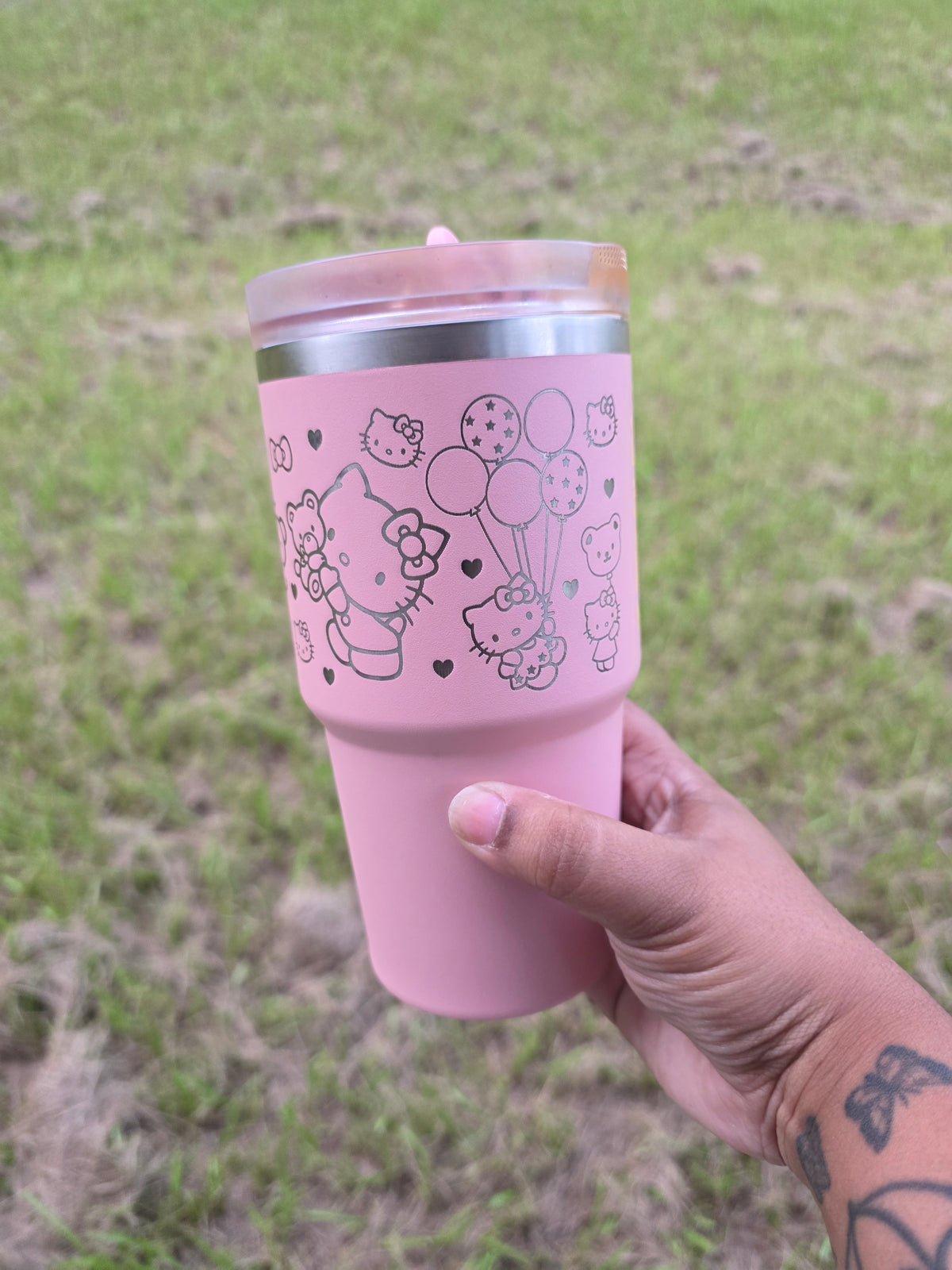 Kitty Children/Adult Laser Engraved Stanley Tumbler