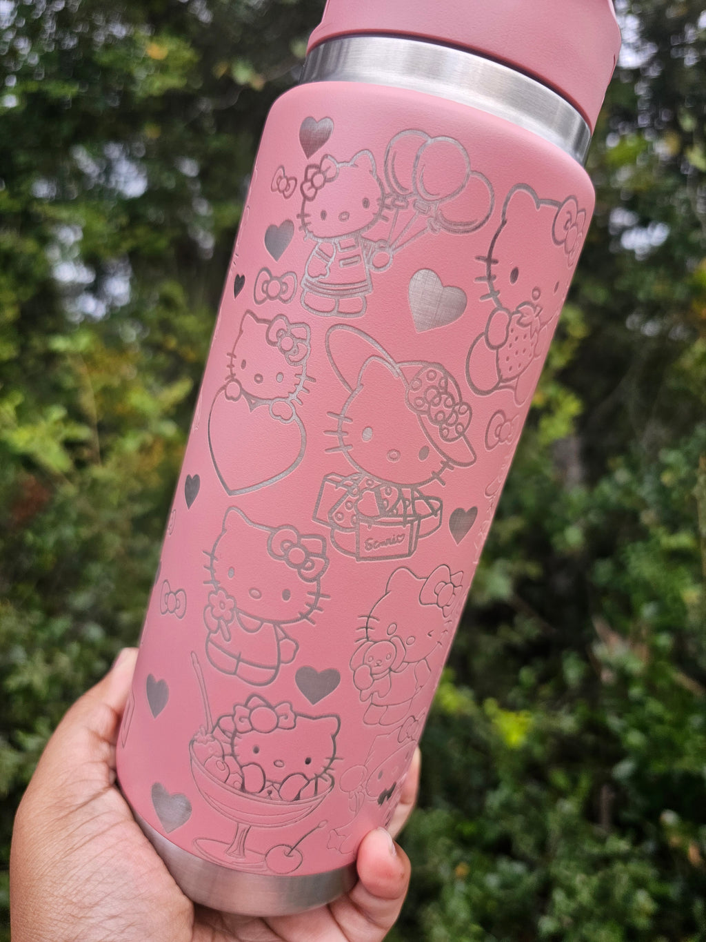 Kitty Laser Engraved Tumbler