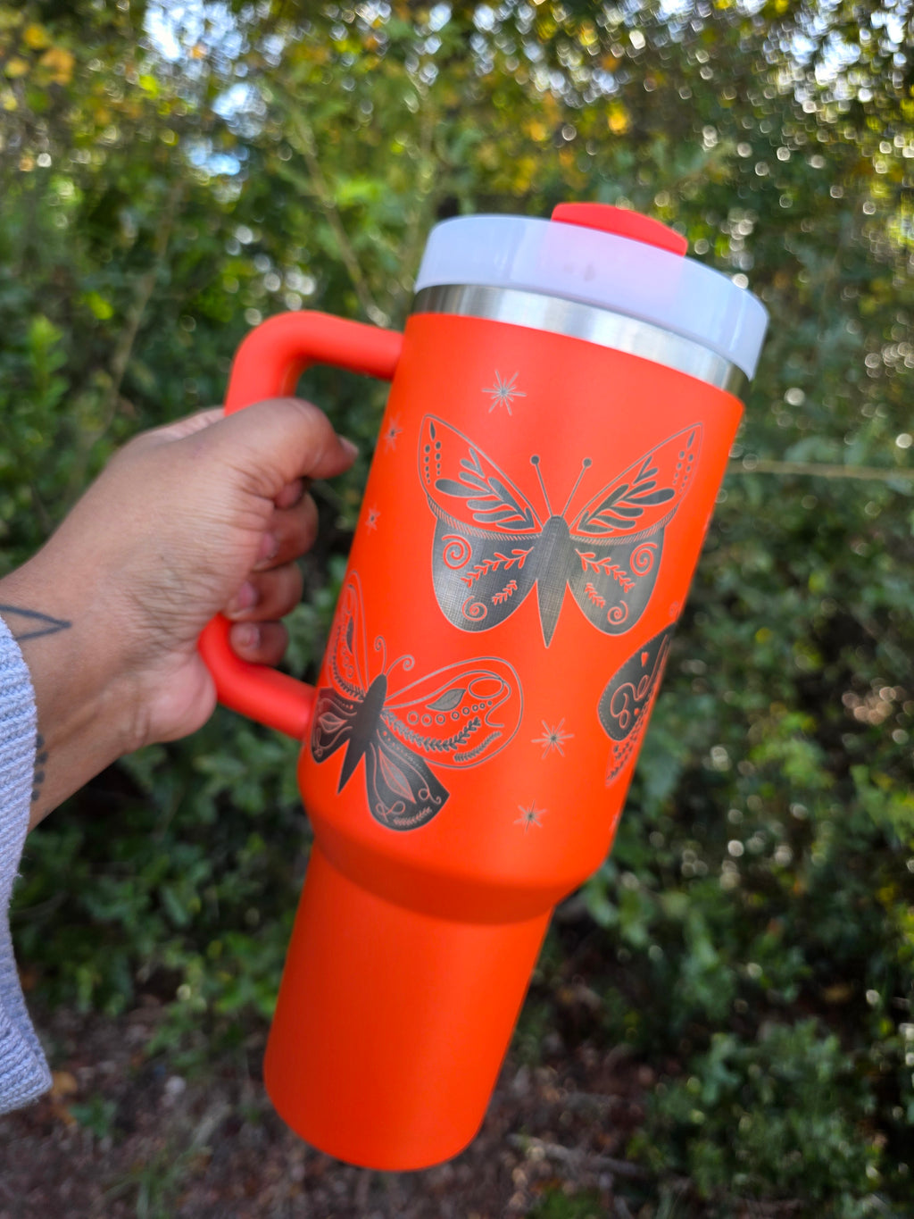 Moths & Butterflies Stanley Engraved Tumbler
